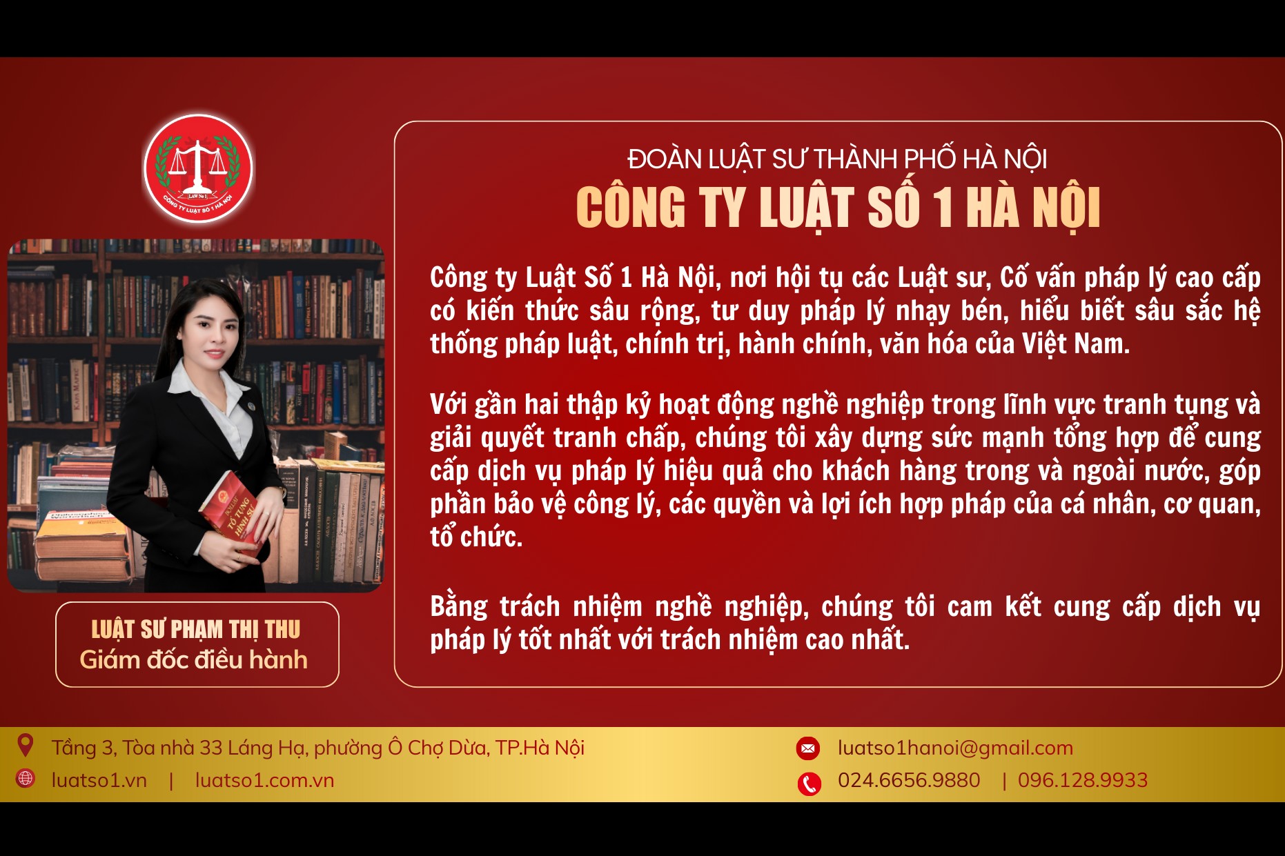 CÔNG TY LUẬT SỐ 1 HÀ NỘI
