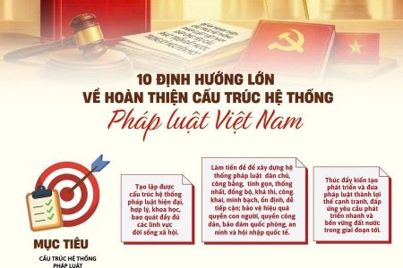 Infographic về Kết luận số 09 của Bộ Chính trị về hoàn thiện cấu trúc hệ thống pháp luật Việt Nam