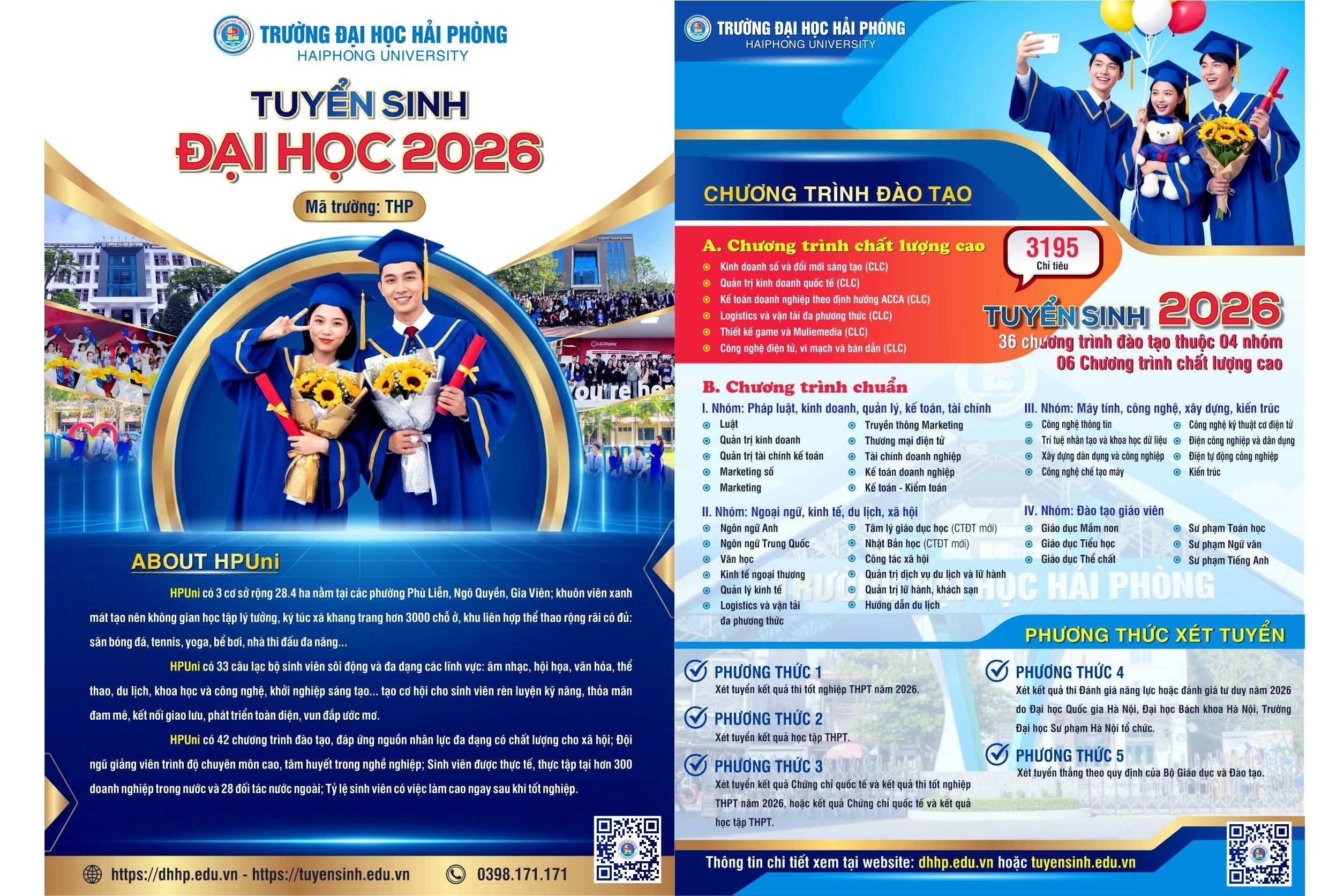 Trường Đại học Hải Phòng tuyển sinh đại học năm 2026