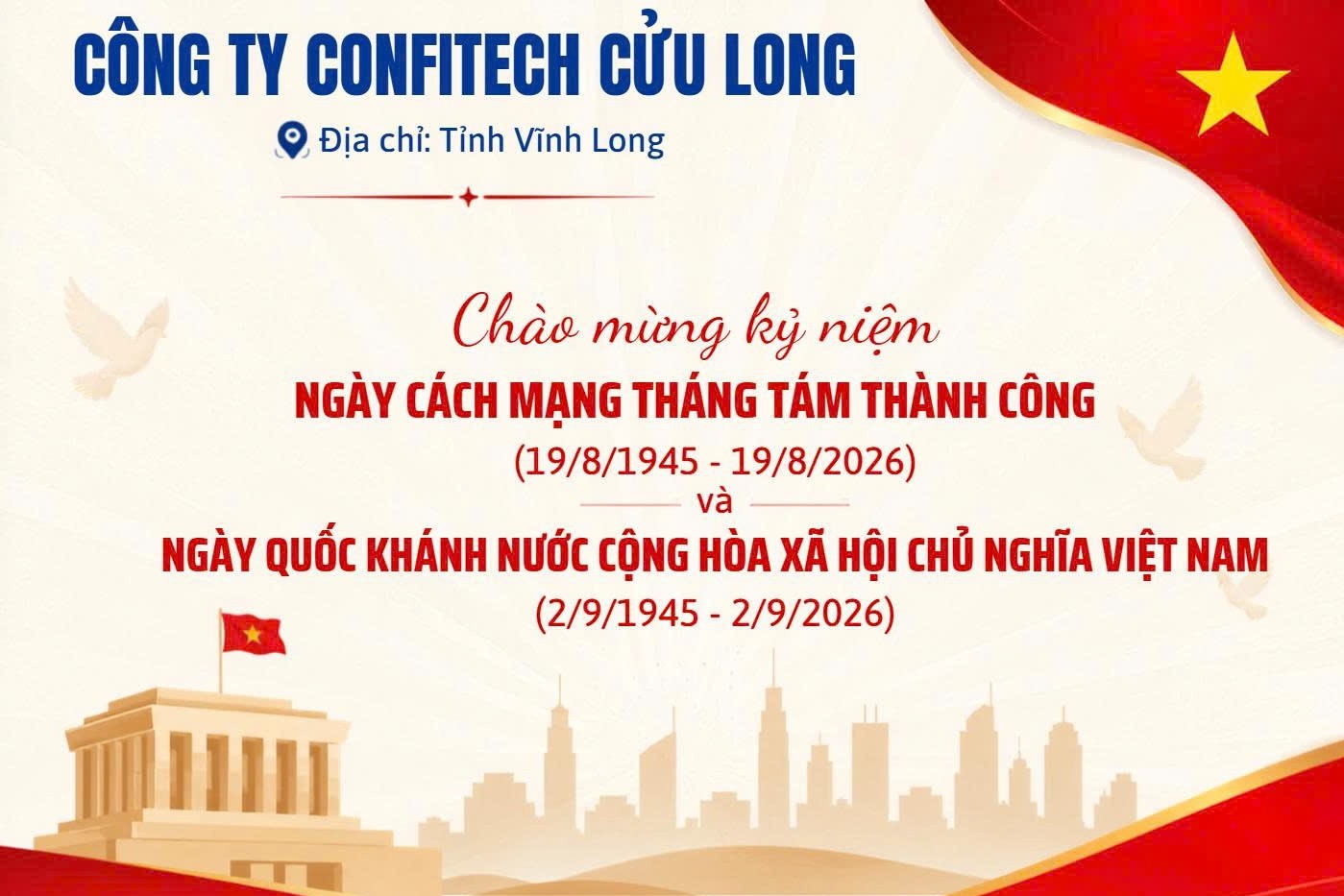 Confitech Cửu Long – Tự hào đồng hành cùng dân tộc, hướng tới tương lai phồn vinh